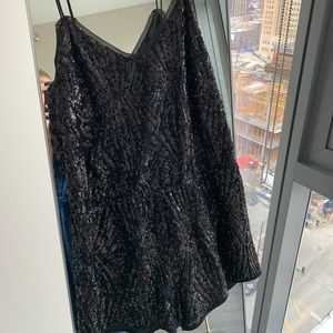 Never worn black sequin romper
